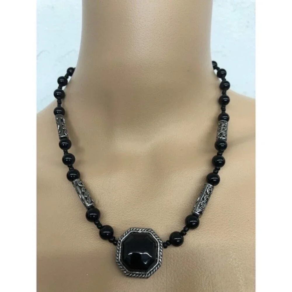 Black and Silver Necklace